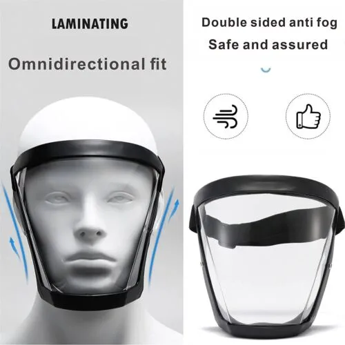 wholesale Full Face Shield Protection Safety Transparent Mask Reusable