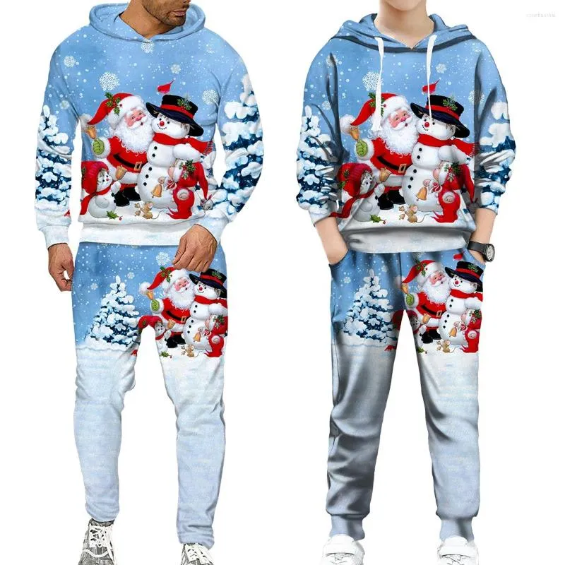Christmas Santa Claus Tracksuit Set For Men And Kids Family Matching Hoodie Suit With Sweatshirt And Pants Perfect Xmas Christmas Pullover Suits For Kids From Xxuebaochai 17.61 DHgate.Com