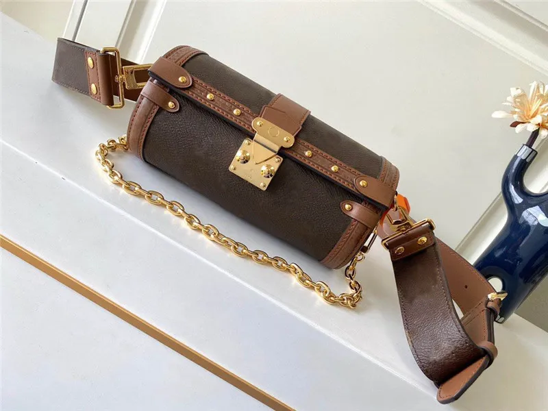 المصمم الفاخرة Papillon Trunk Brown Chain Crossbody Bag M57835 7a أفضل جودة