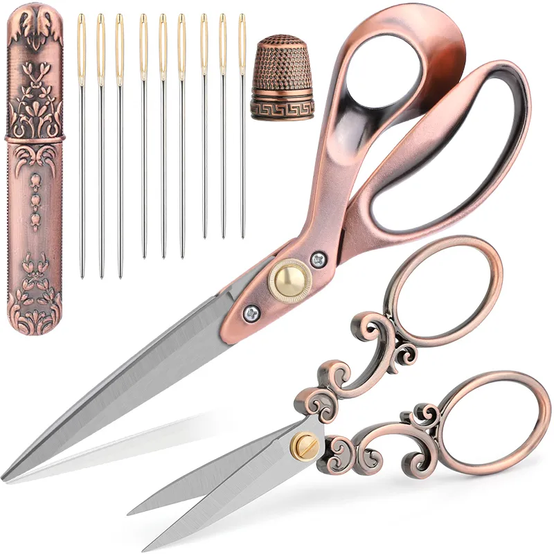 Hisuper Small Embroidery Scissors - 4.5 Inch Sharp Stainless Steel With Leather Cover, For Crafting & DIY