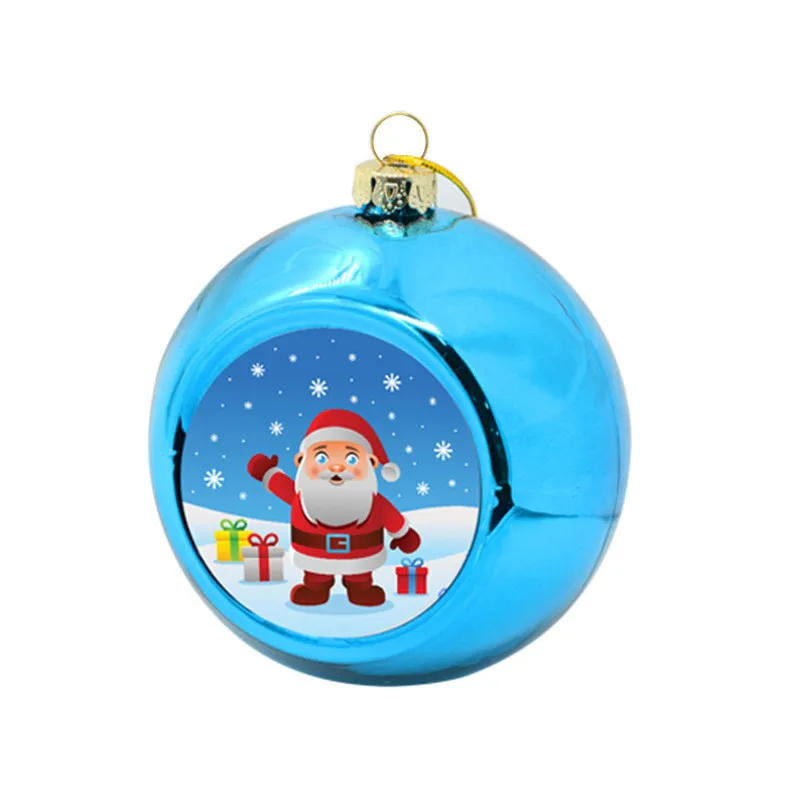 Sublimation boule de noël simple face pour sous 3.15 pouces 8 cm décorations de noël en plastique maison pendentifs extérieurs par Air A12