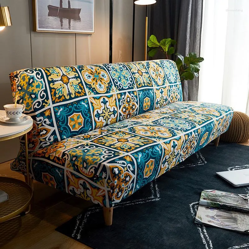 Krzesło obejmuje sprężyste bez podłokietnika sofa bedspread amerykańska okładka do łóżek do składania sof w salonie szarżę