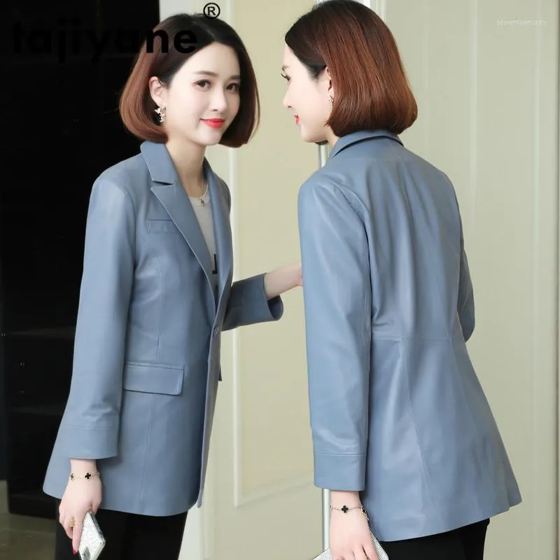 Damen Leder Tajiyane Damenjacke Mäntel und Jacken Damenkleidung Mantel aus echtem Schaffell weiblich 2022 8604WPY482