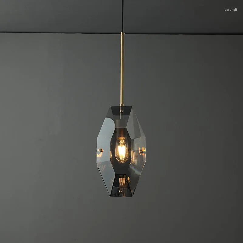 Lampes suspendues Moderne En Laiton Led Lumières Pour Cuisine Salle À Manger Salon Luminaires Suspendus Éclairage De Luxe E14 Cristal Chambre Décor