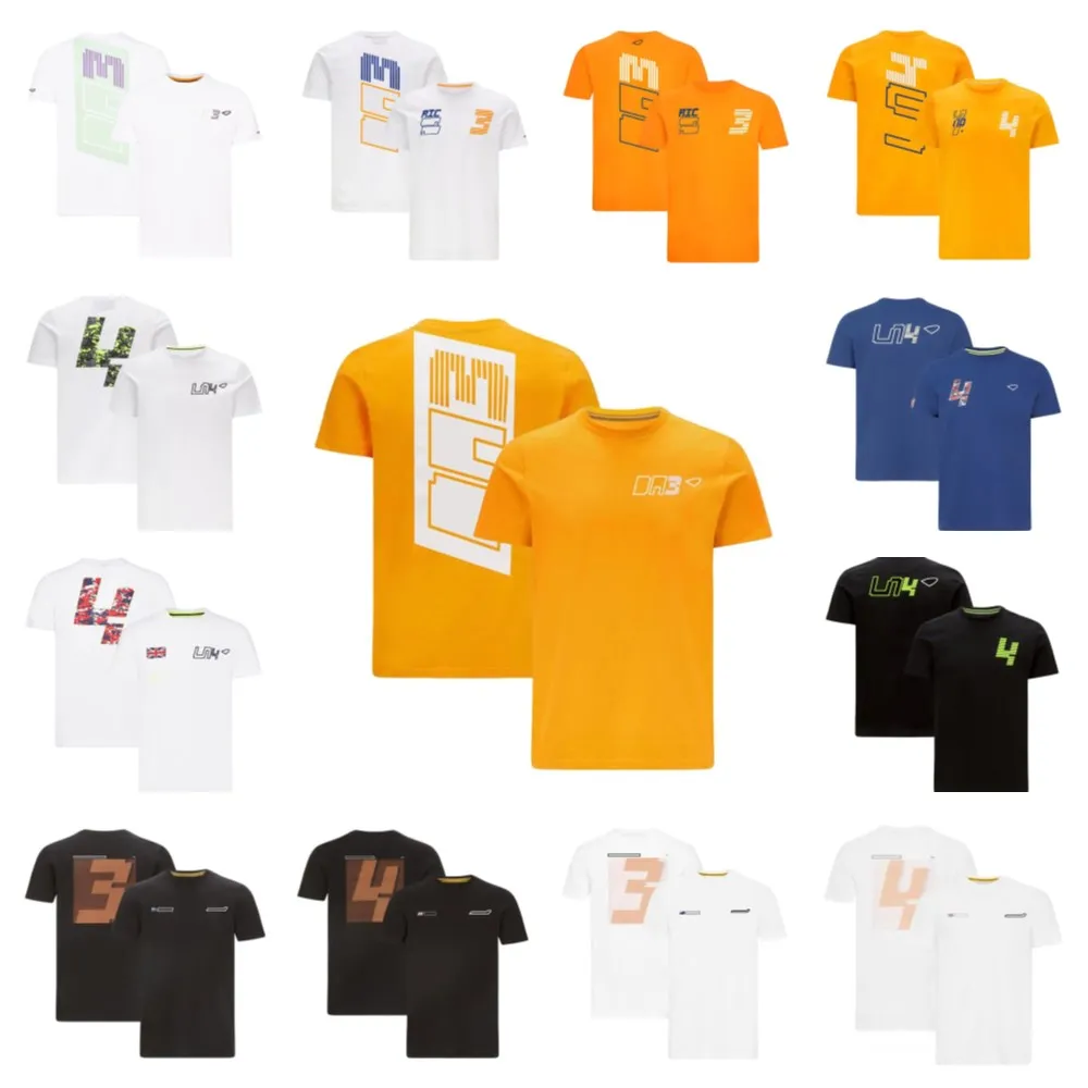 Yeni F1T-Shirt Erkek ve Kadın Yakası Takımı Üniforma Sıradan Spor Yarışı Üniforma Özel Kısa Kollu Polo Gömlek