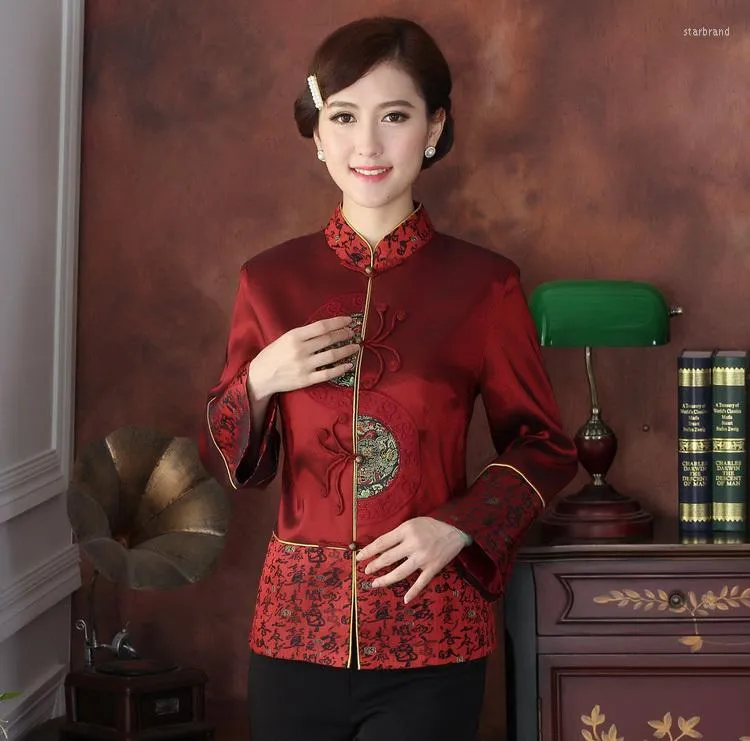 Jackets femininos Autumn Inverno Chinesa Tradição Menas de Flora Feminina Casaco Quente M L XL XXL 3xl 4xl289
