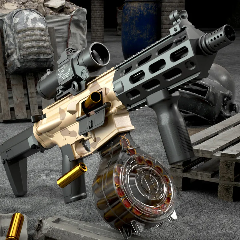 2022 Nieuwe AAC Soft Bullet Shell Ejecty Toy Electric Manual 2 Modi Shooting Model Launcher Rifle Sniper Gun voor volwassenen jongens kinderen CS