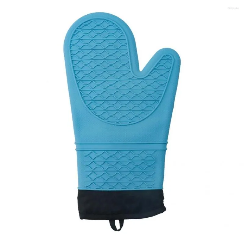 Gants de four en Silicone, 1 pièce, poignée texturée antidérapante, manique en micoton, facile à nettoyer pour l'ébullition