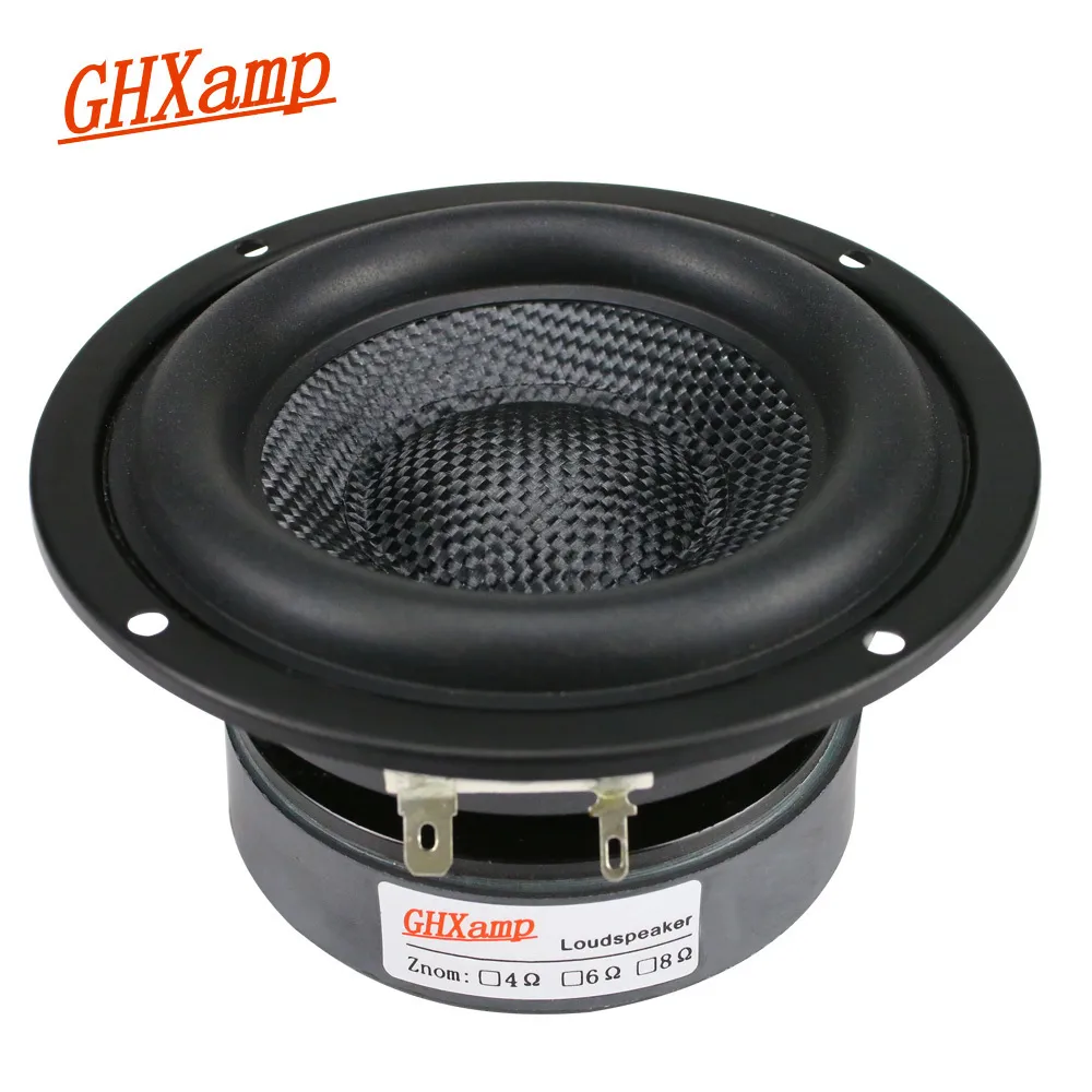 مكبرات صوت محمولة GHXAMP 4 بوصة مكبر صوت مكبر صوت SPEROOFER HIFI 4OHM 40W الألياف الزجاجية المنسوجة الحوض العميق باسبيكر كبير المغناطيسي 1PC 221101