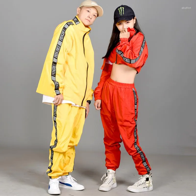 Wear Hip Hop Costumes féminins Men Men Jazz Team Performance Vêtements Adults Street Dance tenue Modern Rave 7 Colors DN5394