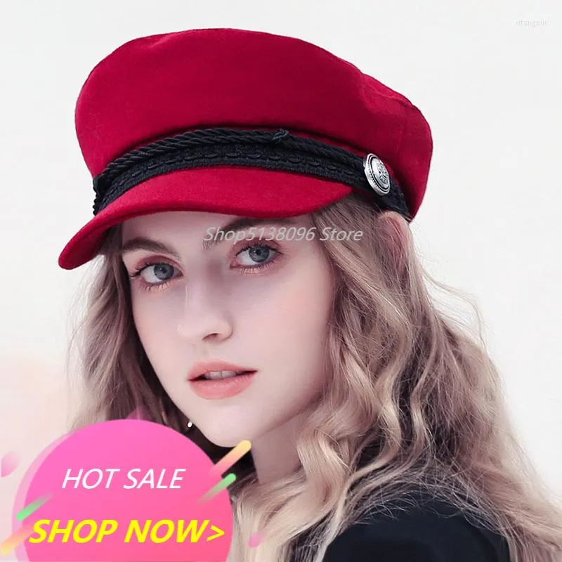 Ball Caps Winter Baseball Cap Women French Style Wool Baker's Boy Hat Cool Hats Women Black Visor 2022 Casquette