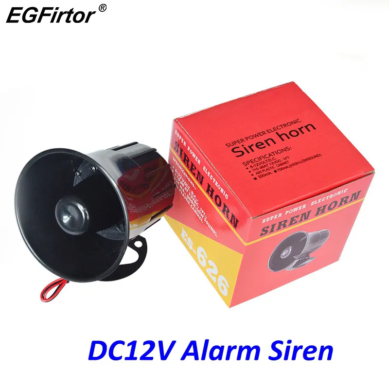 Alarmsystemen Beveiliging DC 12V Outdoor Siren Draad Loud Horn 115dB Buiten Sirena Een luidspreker voor systeem 15W 221101