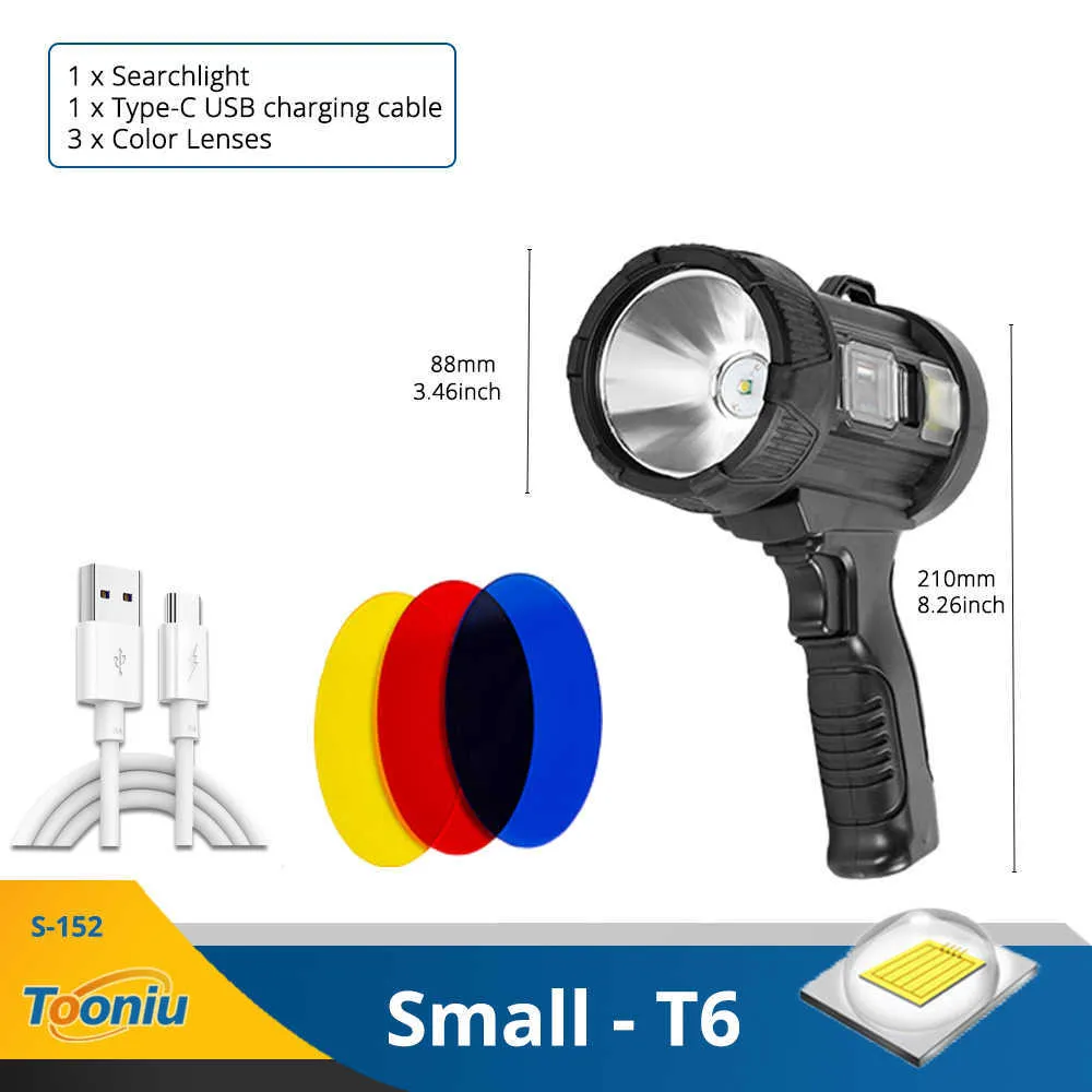 Mini Torcia LED Torcia ricaricabile Torcia portatile USB Ricaricabile Banca  ad alta potenza Lanterna da campeggio impermeabile a lungo raggio