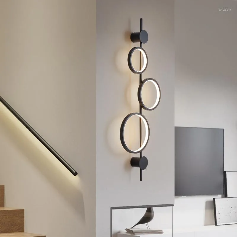 Wall Lamps Nordic Long LED Light Home Decor Lamp For Bedroom Living Room Creative Sofa Background Lighting