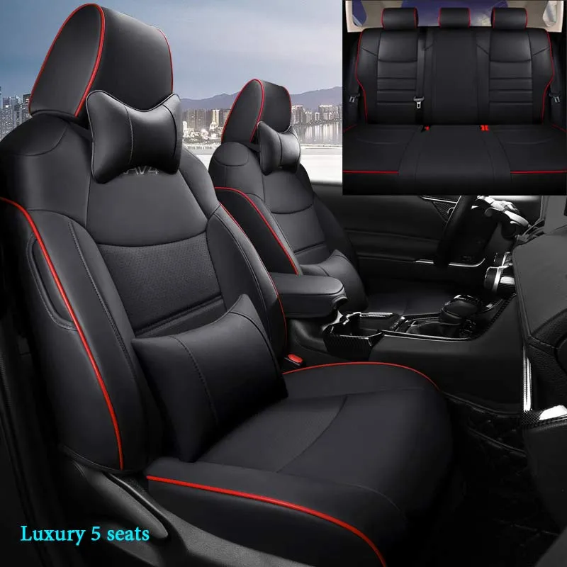 Auto Sitzbezüge Sitzauflage für Mazda CX-3 CX-5 CX-7 Schwarz PU Leder