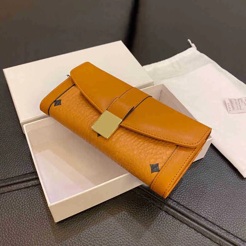 Long Wallet Women Men Purse Card Holder Multi-Card Slot Brown Luxury Leather Designer Crossbody Holder Pures 221002