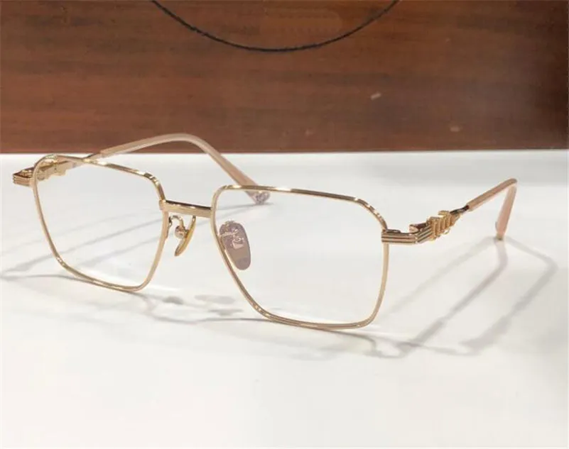 Ny Fashion Square Titanium Frame Minimalist Design Optical Eyewear 8113 Retro mångsidig stil avancerade glasögon med låda kan göra receptbelagda linser