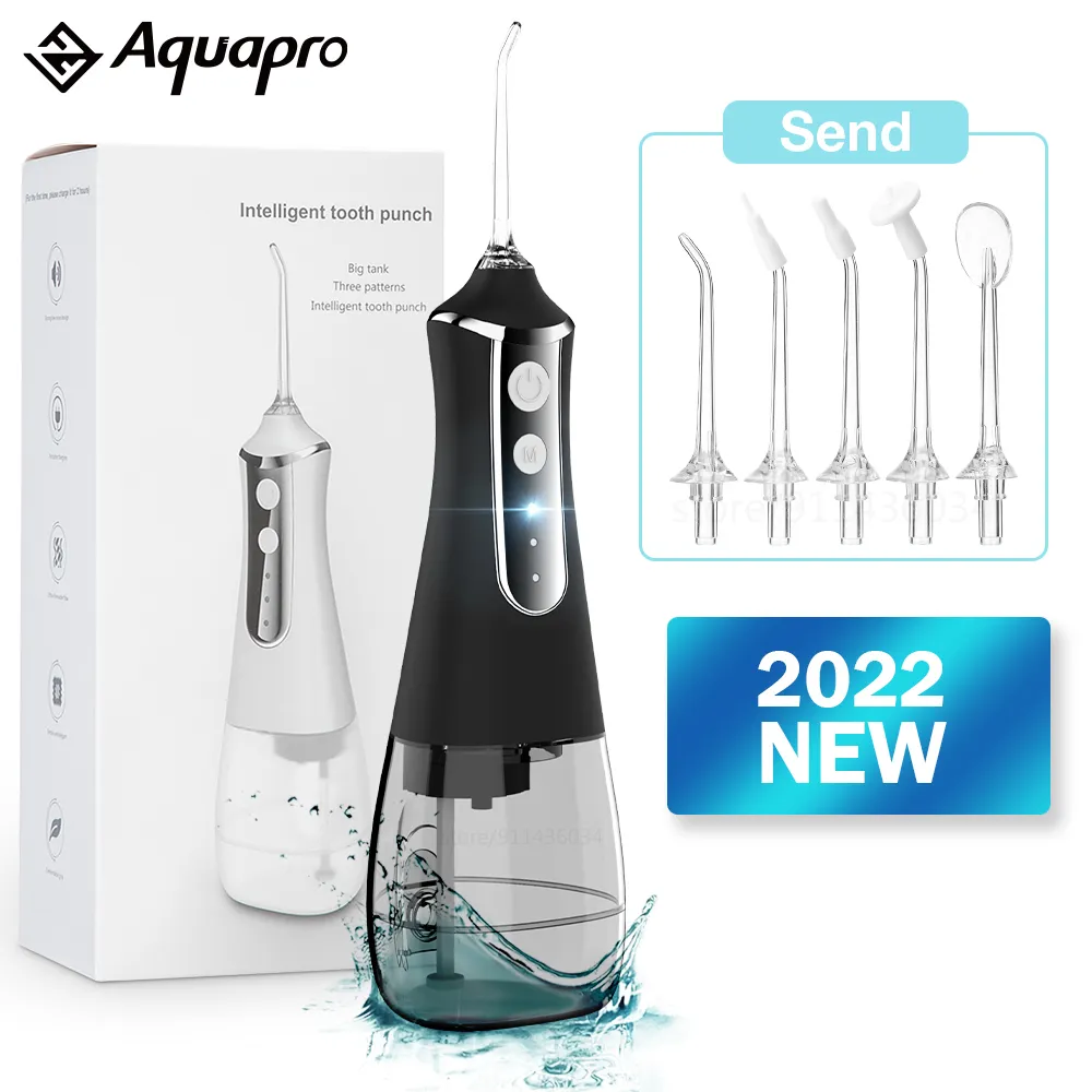 Outro fluxo de água dental de higiene oral de higiene oral 3 modos limpador de dentes jato de 300 ml Big Tank 5 bicos de limpeza Máquina de limpeza 221101