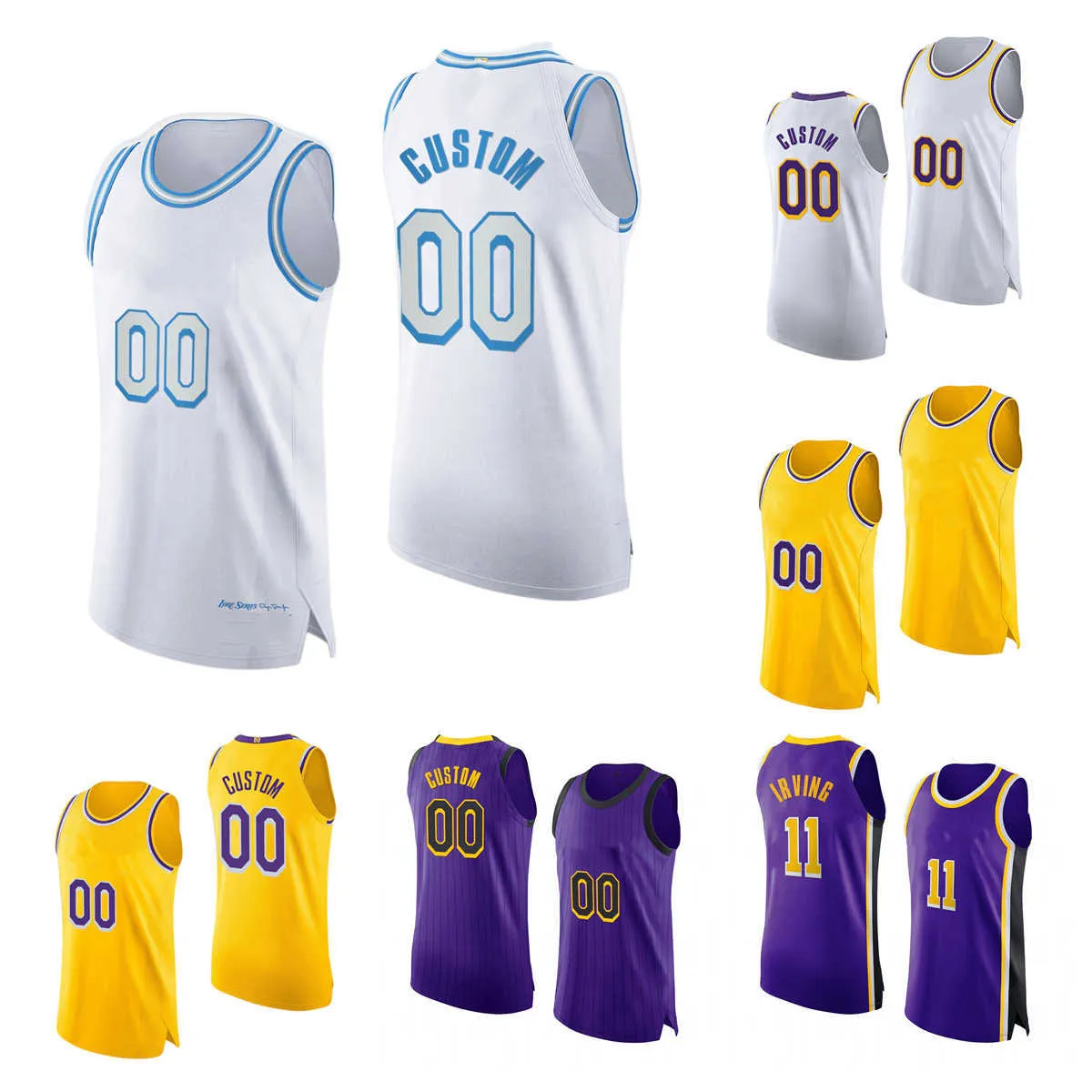 Custom Stitched Basketball Jerseys 0 Westbrook 6 James 3 Davis 5 Horton-Tucker 12 Nunn 7 Anthony Toscano-Anderson