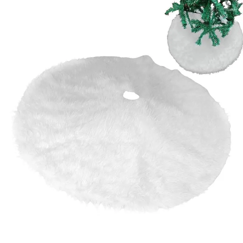 Christmas Decorations Tree Skirt Durable White Rug Base Floor For