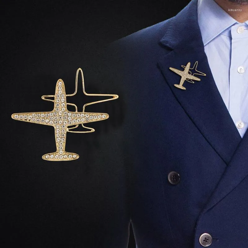 Brooches I-Remiel Fashion Airplane Style Brooch Pin For Women And Men Suit Sweater Small Aircraft Shawl Buckle Lapel Collar Accessories
