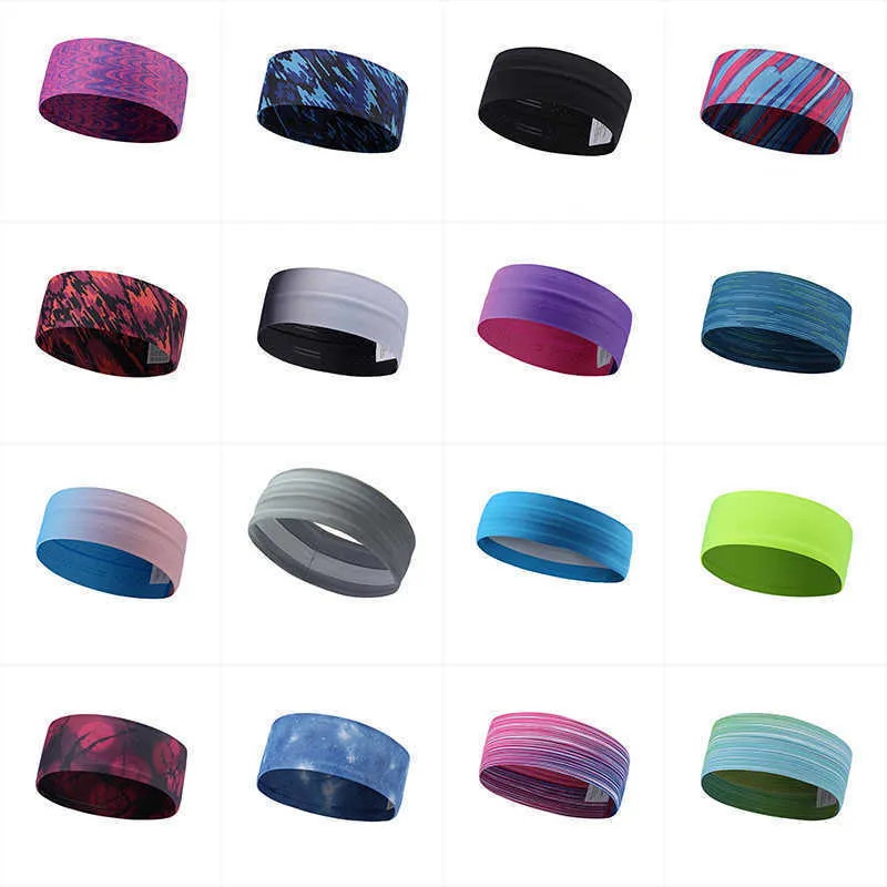 Bandes de cheveux de yoga Men'women Sweat Band Ice Silk Multifonctionnel Sport Bandeau Fitness Sweat Band Sport Bandeau Bandeaux Grenier Bandeau L221027