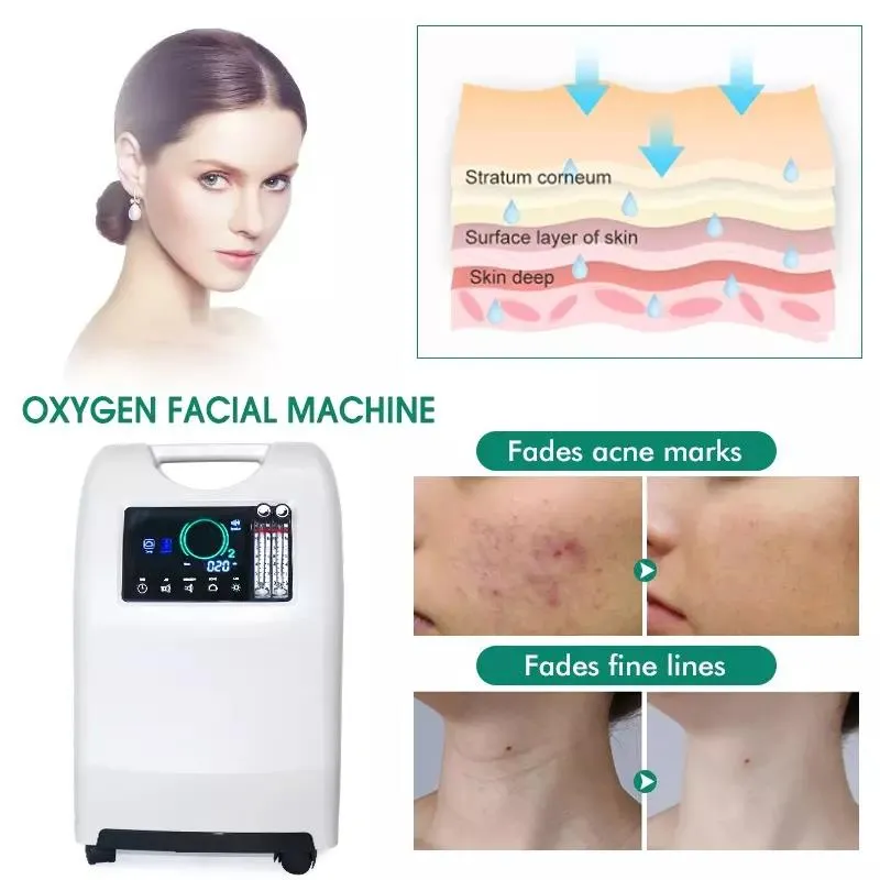 뷰티 스파 미백 피부 회춘 고압 산소 제트 치료 피부 관리 치료를 위한 얼굴 기계