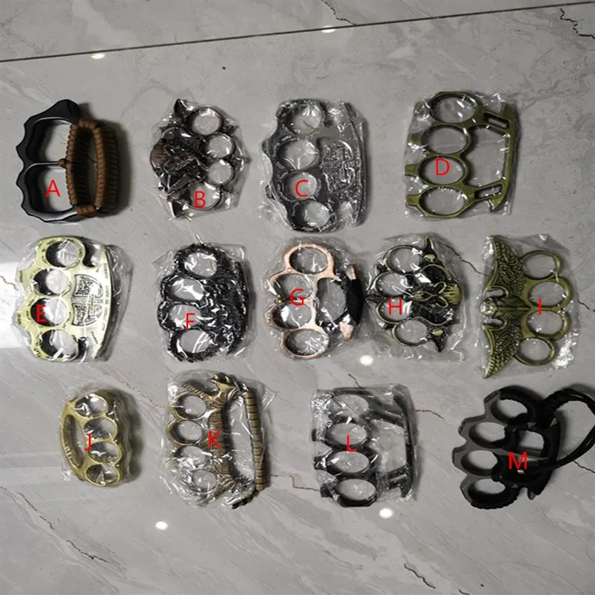 13 styles Glass Fiber Finger Tiger Four Fingers Handcuffs Protective Gear Ring Iron Portable Equipment Rings Buckle Hand Brace Def267H