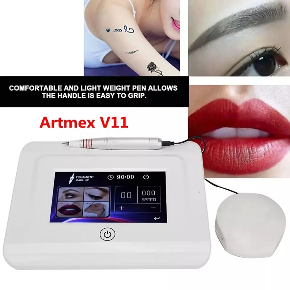 Artmex V11 Permanent Makeup Machine Digital Touch Tattoo Eye Brow Lip Rotary Pen Micro-needle Therapy Device