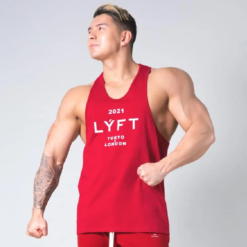 Erkek Tank Tops Vücut geliştirme Stringer Crew Boyun En İyi Erkekler Siyah Pamuk Spor Salonu Kolsuz Gömlek Yaz Fitness Egzersiz Egzersiz