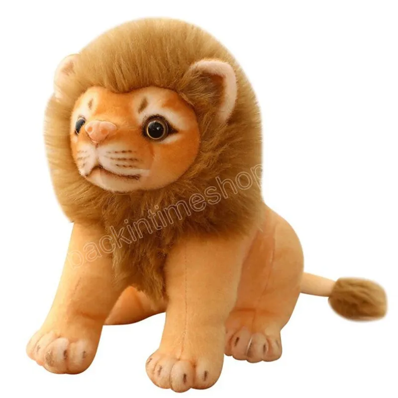 23/28cm simülasyon ayakta duran aslan peluş oyuncaklar hayat benzeri hayvan bebekleri doldurulmuş yumuşak oyuncak kawaii oda dekor hediyesi bebek çocuklar için