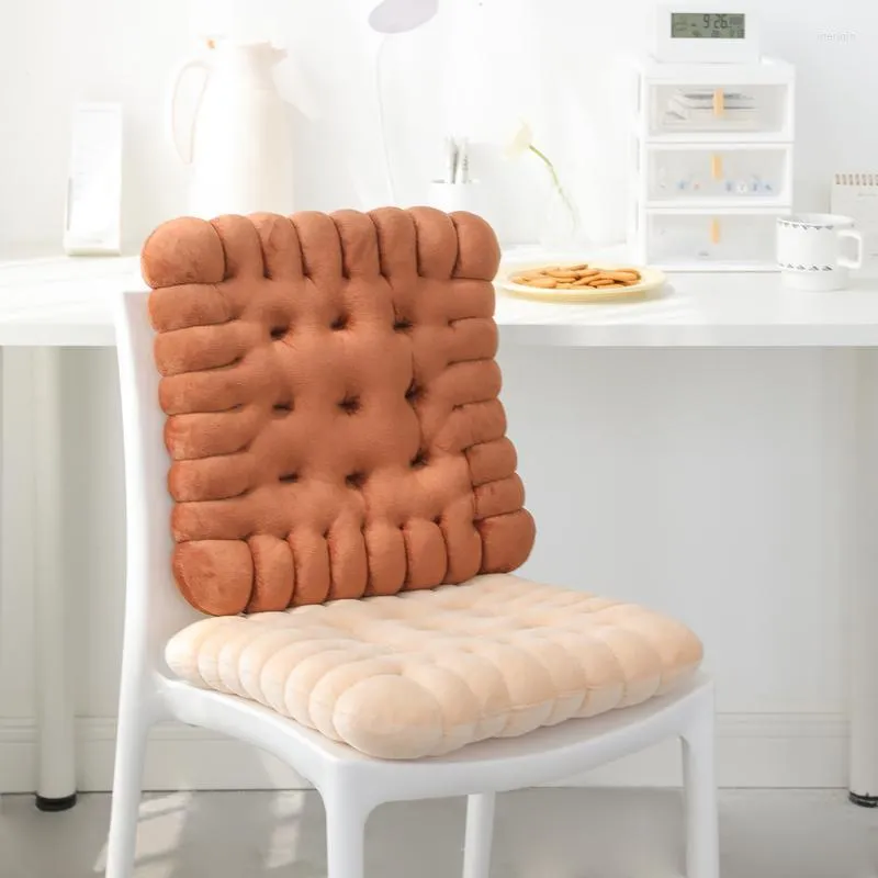 Travesseiro 39x39cm super espess e macio simulação criativa biscoito sala de estar lombar para sofá/cadeira de escritório