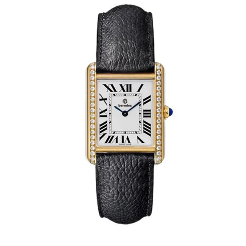 Lady Diamond Watch Appense Sale Quartz Fashion Square Watchs