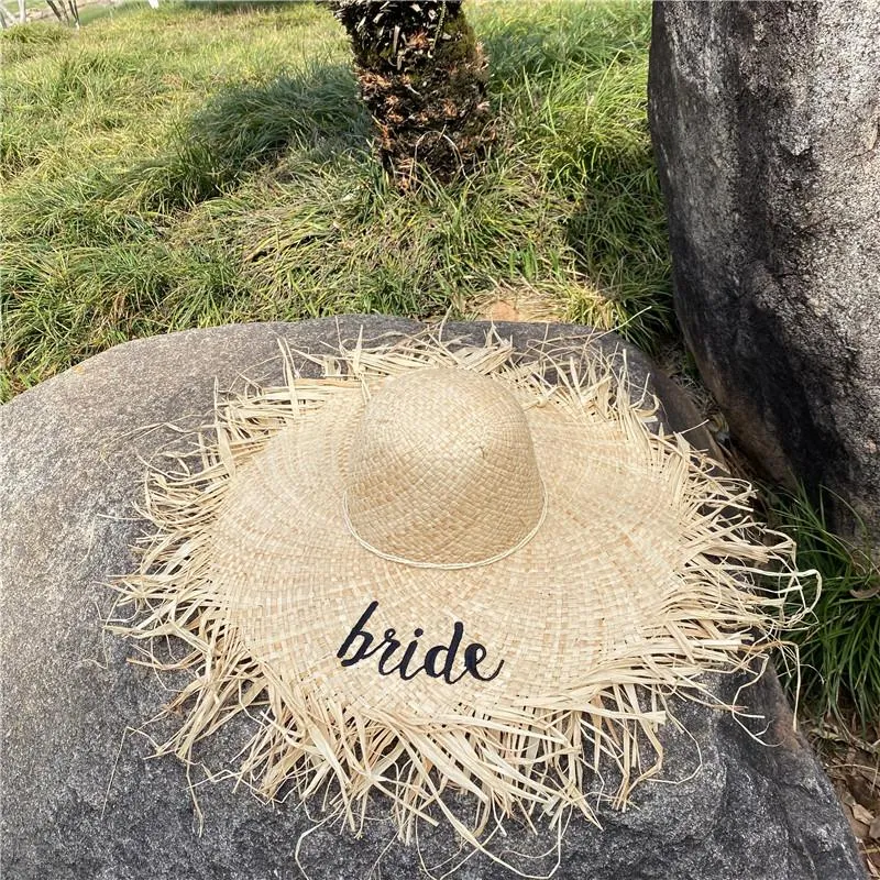 Summer Bride Tribe Embroidered Wide Brim Janessa Leone Straw Hat