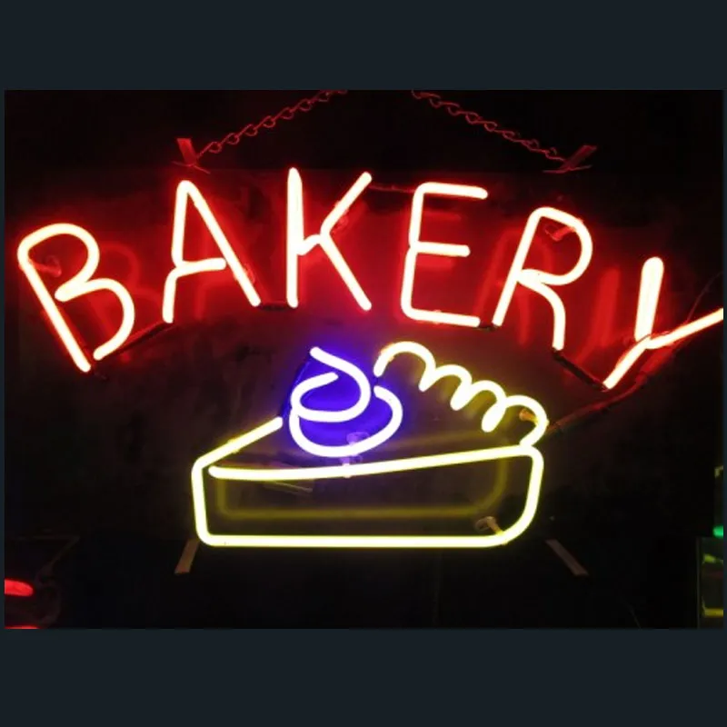 Señal de neón para panadería Bulbo de neón Cake Tall Show Show de comida de vidrio Handme Vids Vidrio Beub Light NEON LIGHT GUMBO ALEMBRADO EN