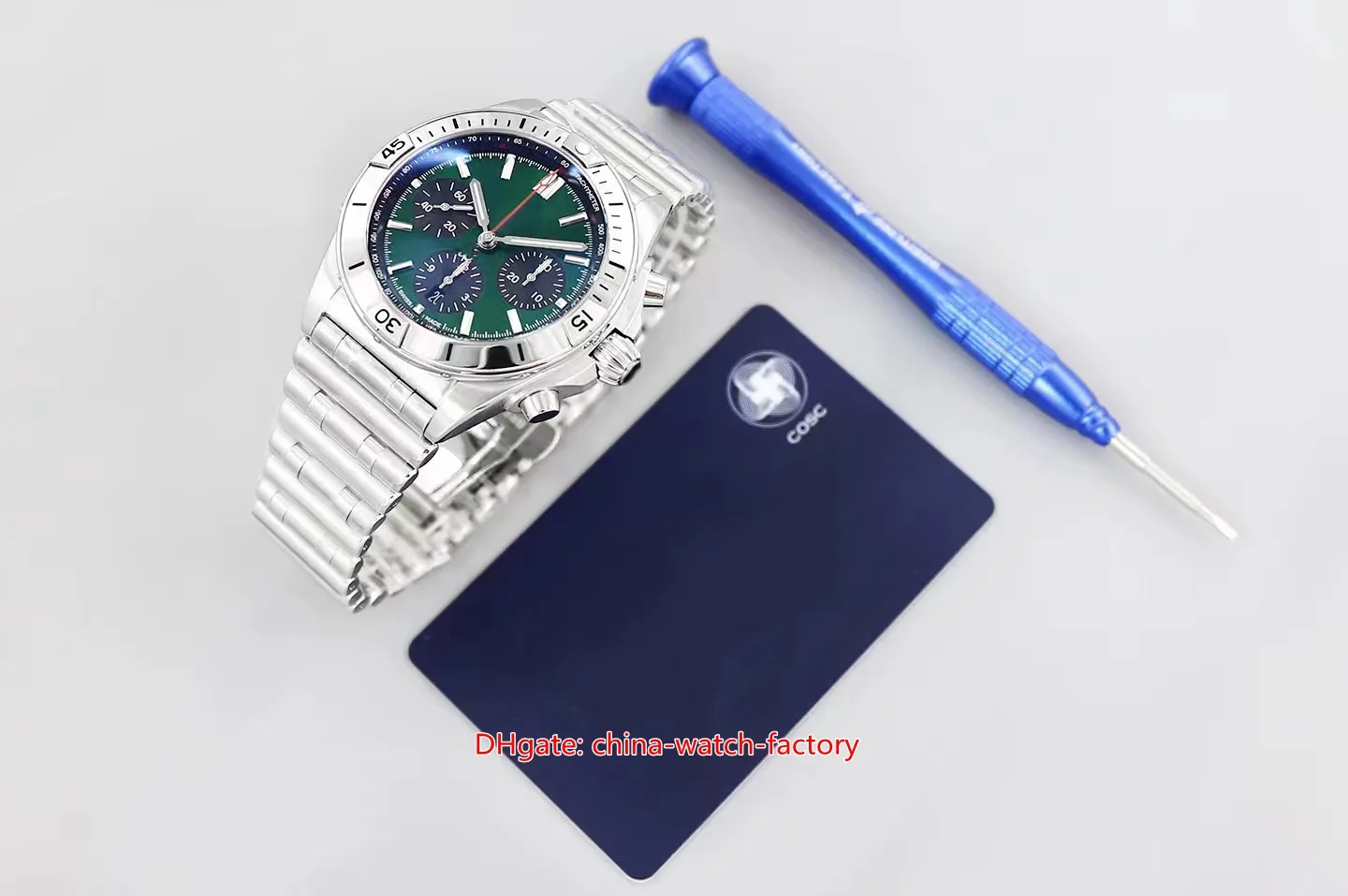 6 -stijl heren Watch GF Maker Super Quality 42mm Chronomat B01 42 Chronograph Workin Sapphire ETA 7750 B01 Beweging Mechanische automatische horloges Heren polshorloges