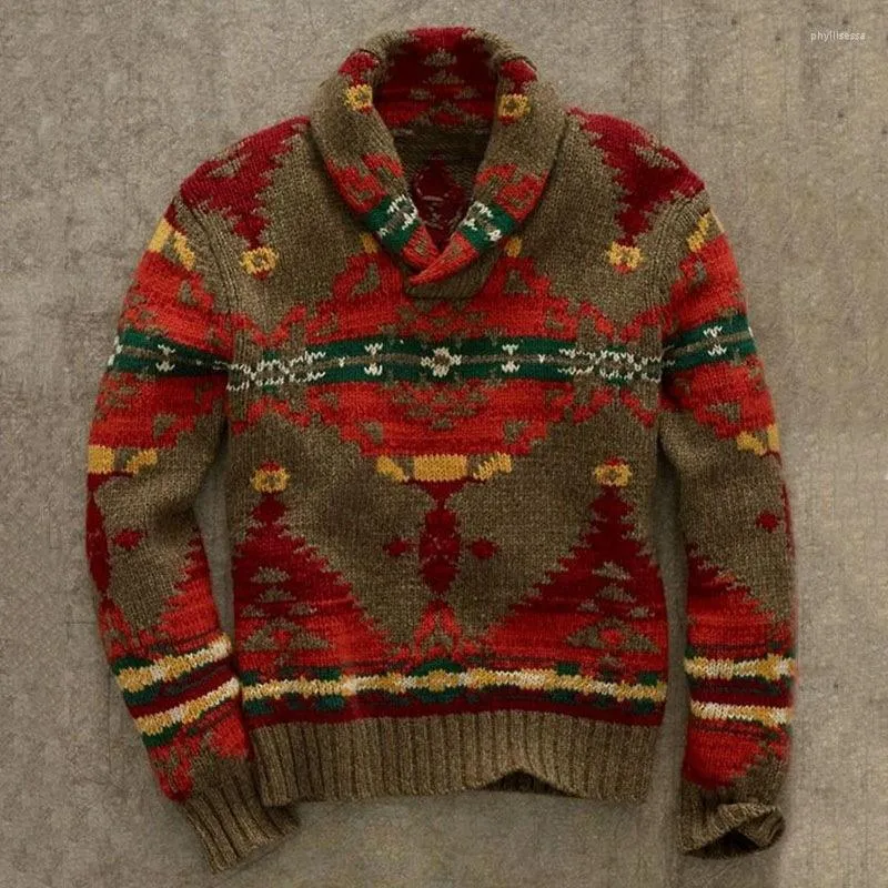 Maglioni da uomo Jacquard uomo Autunno Inverno caldo maglione pullover elegante casual maschile elegante di alta qualità alla moda vestiti kintted 2023