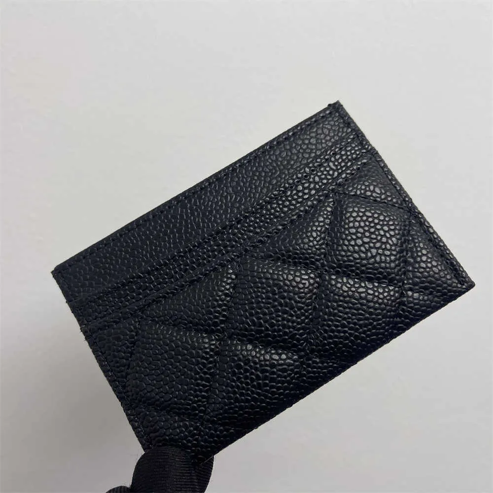 Wallets Luxury Top Quality Genuine Leather With ID Wallet Coin Purse Cowhide Caviar Card Holder L221101