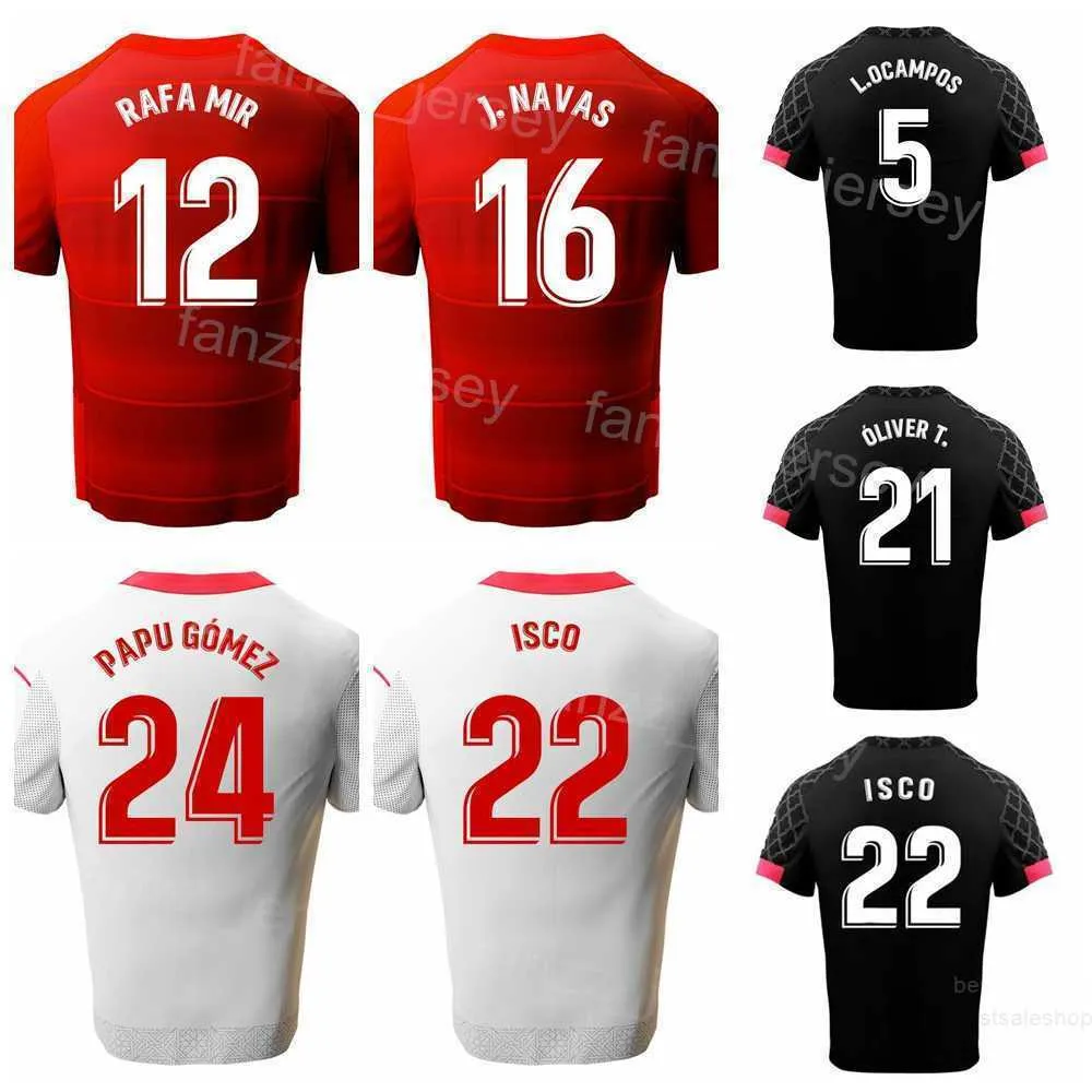 22 23 2023 Club Soccer 15 En-Nesyri Jerseys FC Gomez Torres Rakitic Reki Fernando Acuna Telles Rafa Mir Lamela Ocampos Football Shirt Kits Black Red White Saiweiliya