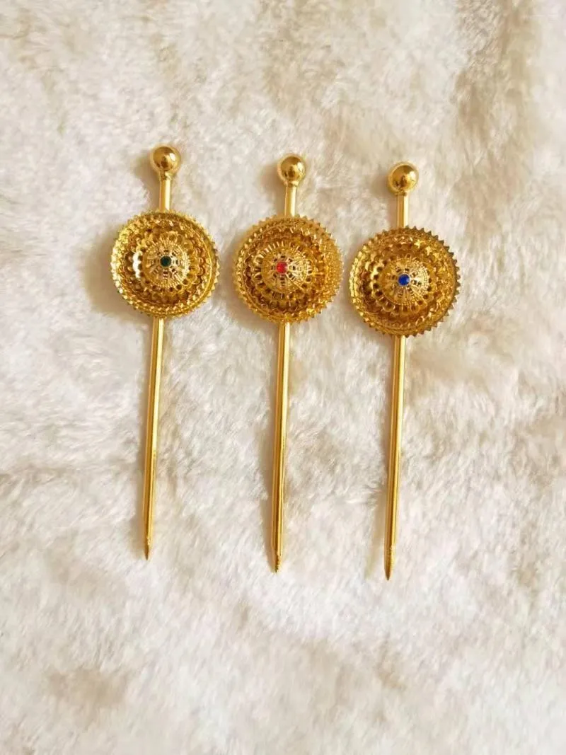 Halsband örhängen set adixyn etiopiska guld hårkedja smycken kvinnor 24k färg afrikan/eritrea/kenya habesha party tillbehör