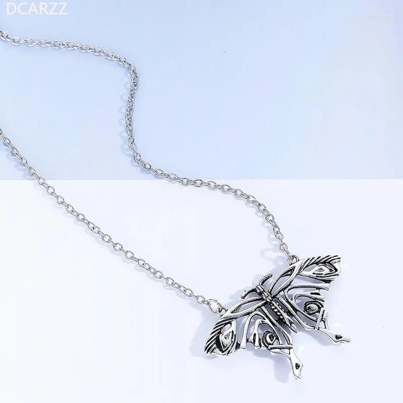 Keychains Mamma Mia Mia Silver Plated Butterfly Pendant Yong Donna의 큰 목걸이 여성 의상 코스 스페마 보석 액세서리 도매