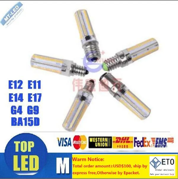 L￢mpada LED E11E12E14E17G4G9BA15D BULBO DE MORN LIGHT AC 220V 110V 120V 7W 12W 15W Smd3014 Luz LED 360 graus 110v220v Bulbos de destaque