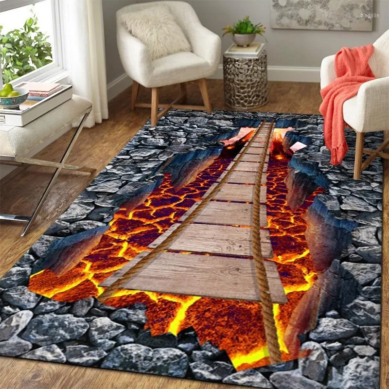 3D Optical Illusion Living Room Carpet Bedroom Living Room Anti