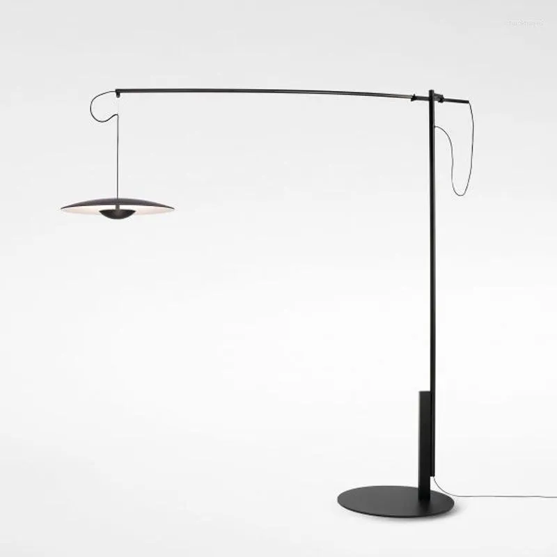 Golvlampor lampa svart röd retro modern trägdesign smidesjärn