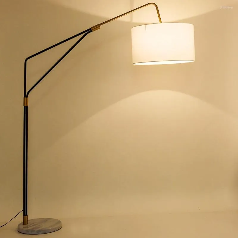 Zemin lambaları Modern siyah mermer lamba çubuğu villa oturma odası yatak odası okuma sanatı ayakta ışık fikstürü LED FA121