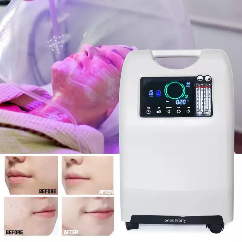 Professioneller hyperbarischer Sauerstoffstrahl Gesichtsschale Machine Spa verwenden Infusionspray Intrazeutische Schönheit Sauerstoffmaske für die Hautpflege