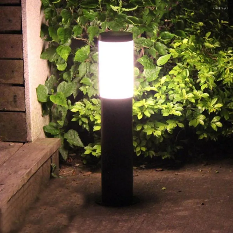 Étanche E27 En Acier Inoxydable Pelouse Lampe Extérieure Jardin Patio Paysage Lumière Voie Pilier Post Rue Bornes