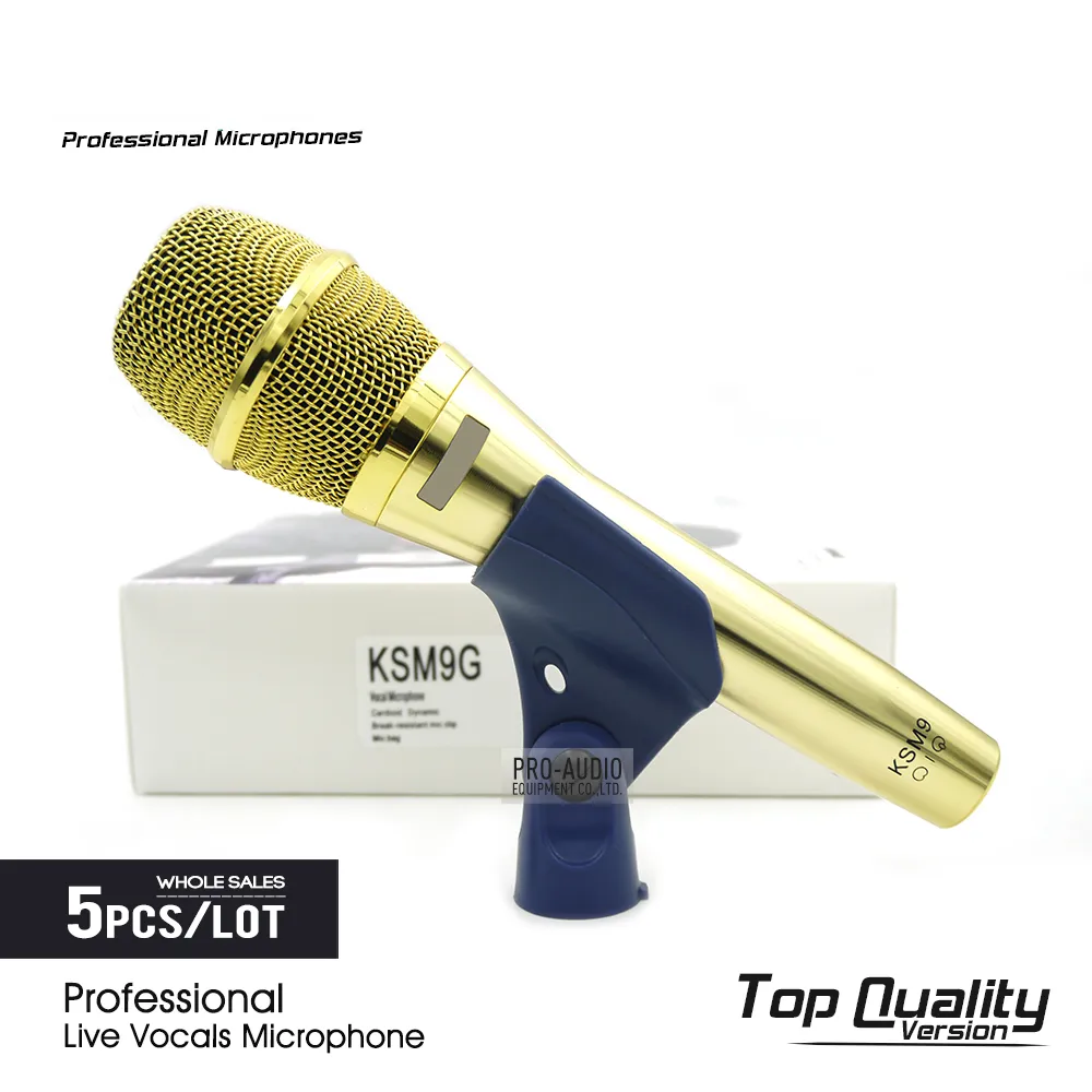 5pcs Voix en direct professionnelle KSM9G Microphone filaire dynamique Karaoké Supercardioïde Podcast Microfono Mic Mike