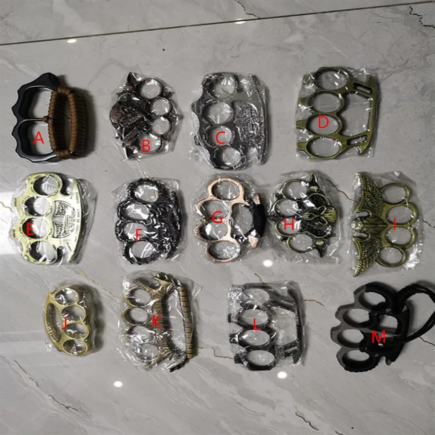 13 styles Glass Fiber Finger Tiger Four Fingers Handcuffs Protective Gear Ring Iron Portable Equipment Rings Buckle Hand Brace Def260n