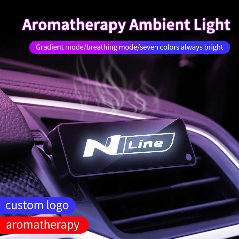 Car Air Frifener New Autlet Aromatherapy with amsosphere Lights for Hyundai i30 2021 Sonata Elantra Veloster Kona Tucson N Line W221102